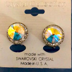 Dance Competition Swarovski Crystal Clip-on Earrings
